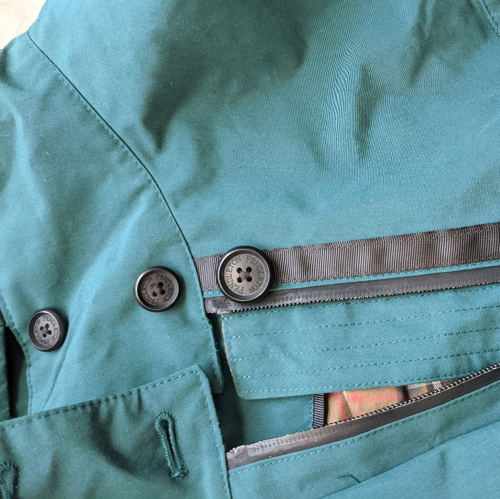 Pendleton Spokane Heritage Rain Parka Jacket XL Forest Green - Picture 6 of 12